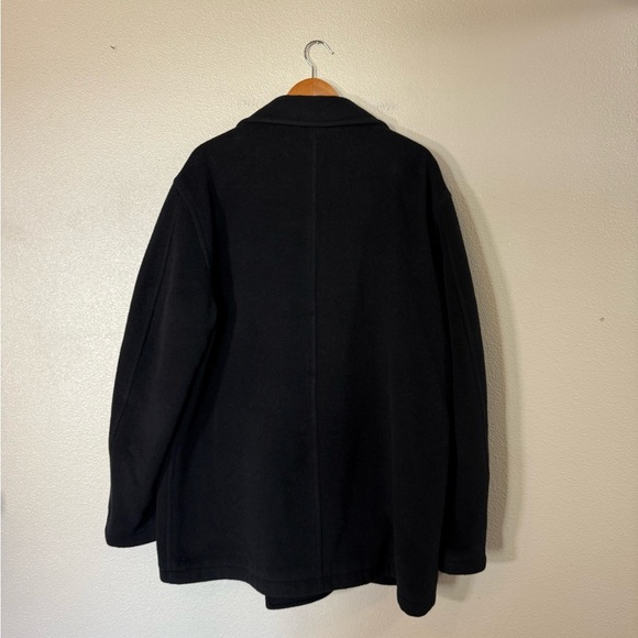J Crew Wool Blend Black Peacoat size XL - Picture 4 of 10